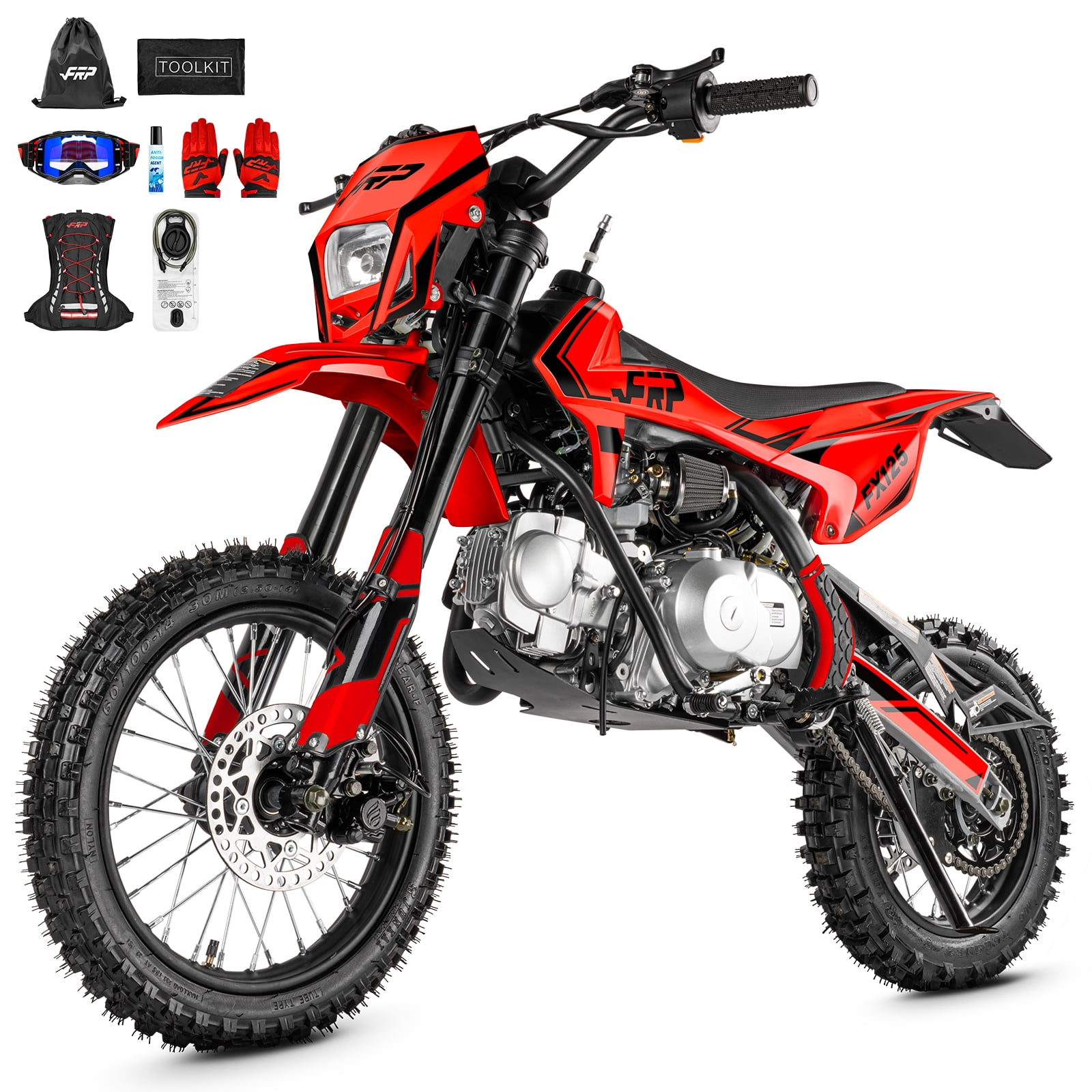 FRP FX125-14Pro 125cc Gas Dirt Bike for Youth Riders, 4-Stroke Pit