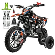 FRP FX40 40cc 4-Stroke Gas Powered Dirt Bike with Training Wheels, Safety Kill Switch, Max Speed 20 MPH, Front & Rear Disc Brakes, Stability Enhancement, EPA Certified - Red