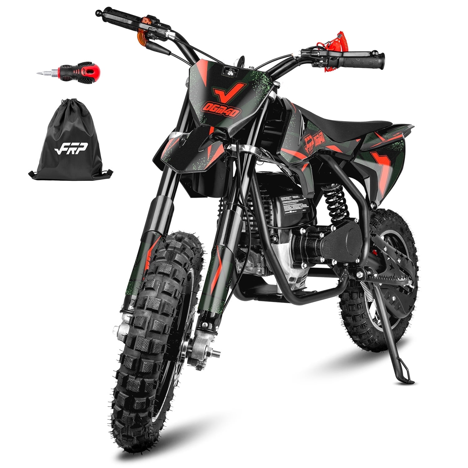 FRP FX40 40cc Dirt Bikes, 4-Stroke Gas Dirtbike for 13+, Mini Dirt Bike with Pull Start, Rear Disc Brake, EPA Certified, 20MPH Max Speed, Up to 132 LBS - Black