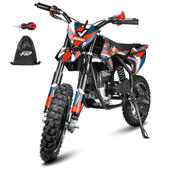 FRP FX40 40cc Dirt Bikes, 4-Stroke Gas Dirtbike for 13+, Mini Dirt Bike with Pull Start, Rear Disc Brake, EPA Certified, 20MPH Max Speed, Up to 132 LBS - Red
