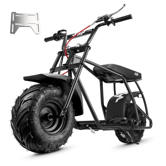 FRP GMB100 Mini Bike Upgraded Frame Roller Frame, No Engine—Tires, Hydraulic Brake, Seat, Fuel System & Wiring, DIY Bolt-On 79/98/196/212/225cc – Black