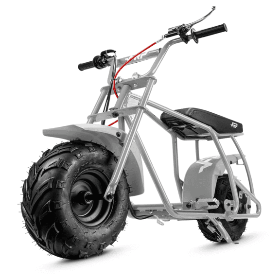 FRP GMB100 Mini Bike Upgraded Frame Roller Frame, No Engine—Tires, Hydraulic Brake, Seat, Fuel System & Wiring, DIY Bolt-On 79/98/196/212/225cc – Gray