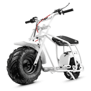 FRP GMB100 Mini Bike Upgraded Frame Roller Frame, No Engine Tires, Hydraulic Brake, Seat, Fuel System & Wiring, DIY Bolt-On 79/98/196/212/225cc   White