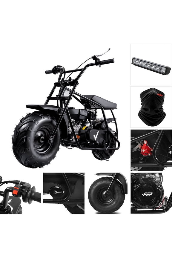 GMB100 Mini Dirt Bike, 99CC 4-Stroke Gas Mini Bike, 3HP Off-Road Mini Bikes for Kids/Adult, Trail Bike Up to 24Mph, Weight Support Up to 185 LBS (BLACK)