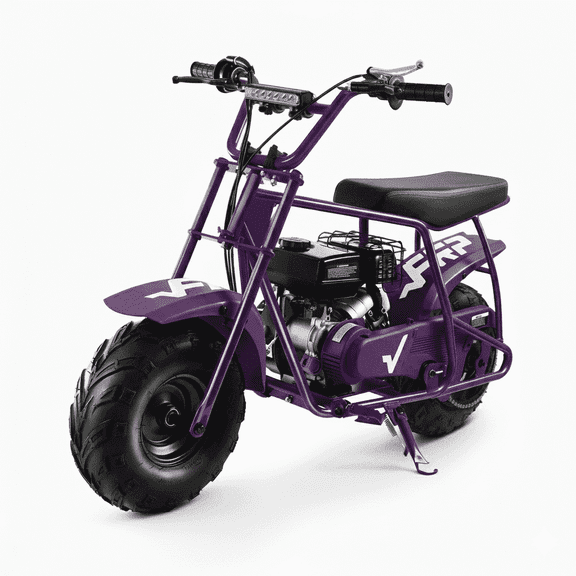 FRP GMB100 Plus Package 99cc 4-Stroke Gas Powered Mini Dirt Bike for Teens and Adults, 28MPH Off-Road Motorcycle with Rear Suspension, Dual Disc Brakes – Purple