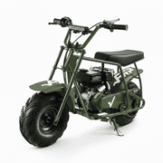 FRP GMB100 Plus Package 99cc 4-Stroke Gas Powered Mini Dirt Bike for Teens and Adults, 28MPH Off-Road Motorcycle with Rear Suspension, Dual Disc Brakes & Included Gloves and Headlight – Green