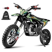 FRP FX40 40cc 4-Stroke Gas Powered Kids Dirt Bike with Safety Kill Switch for young rides, Front & Rear Disc Brakes, EPA Certified, FX40-Ogemaw, Green, Base Model