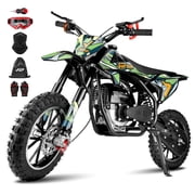 FRP FX40 40cc 4-Stroke Gas Powered Dirt Bike with Safety Kill Switch for young rides, Front & Rear Disc Brakes, EPA Certified, FX40-Ogemaw, Green, Max Model