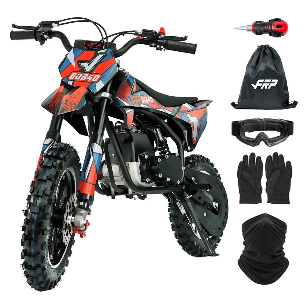 Disc Rides FRP Ogemaw 40cc 4-Stroke Gas Powered Dirt Bike with Safety Kill Switch ...