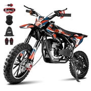FRP FX40 40cc 4-Stroke Gas Powered Dirt Bike with Safety Kill Switch for young rides, Front & Rear Disc Brakes, EPA Certified, FX40-Ogemaw, Red, Max Model