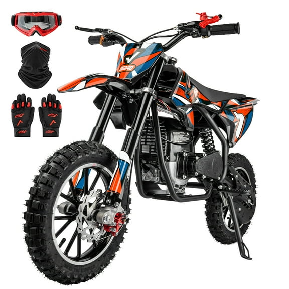 FRP FX40 40cc 4-Stroke Gas Powered Dirt Bike with Safety Kill Switch for young rides, Front & Rear Disc Brakes, EPA Certified, FX40-Ogemaw, Red, Max Model