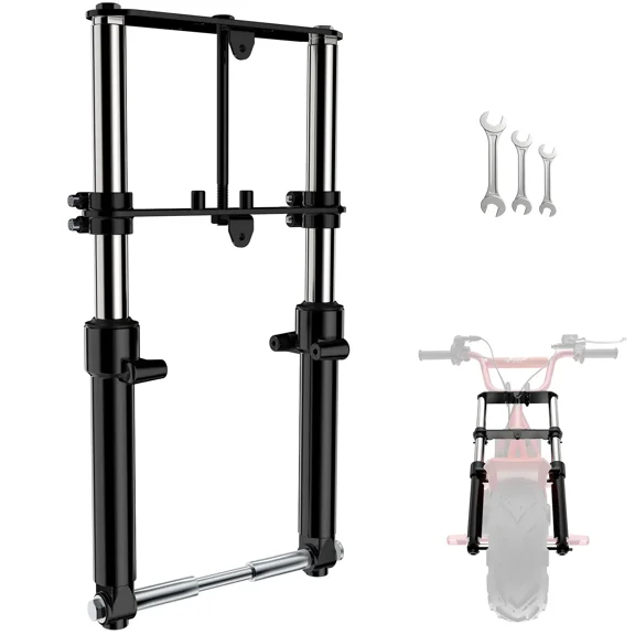 FRP Universal Minibike Front Suspension, with Mounting Hardware, Fits GMB100, Coleman CT100U, Monster/Mega Moto MMB80/105, Motovox MBX10/11, Baja DB30 – Black