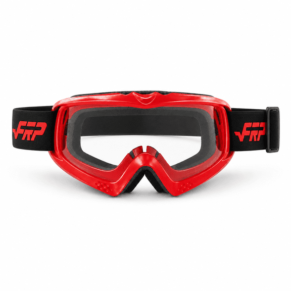 FRP Youth Dirt Bike Goggles, Kids Anti-Fog Motorcycle Riding Goggles for ATV, MX & Mini Bike Riding with Adjustable Strap