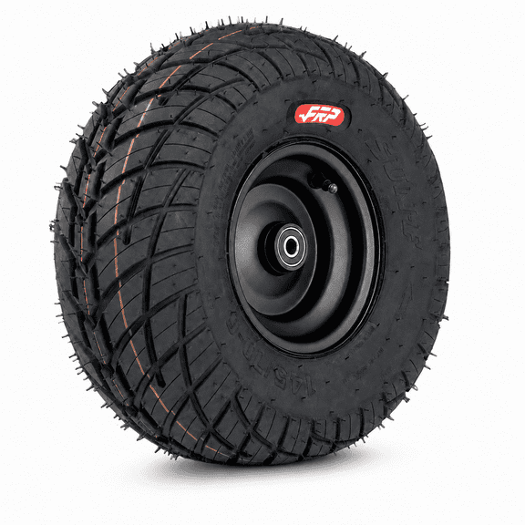 FRP x SUNF 145/70-6 Mini Bike Front Wheel Assembly, Pre-Mounted Road Tire and Durable Steel Rim, Low-Noise Street Tread, Fits GMB100/GMB100-P Mini Bikes - Black