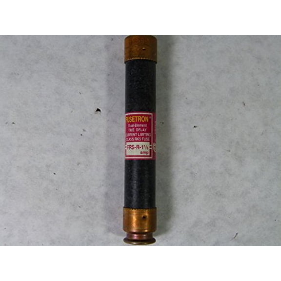 FRS-R-1-1/2, 1-1/2 Amp (1-1/2A) 600V Fusetron Dual Element Time-Delay Current Limiting Class RK5 Fuse, UL Listed