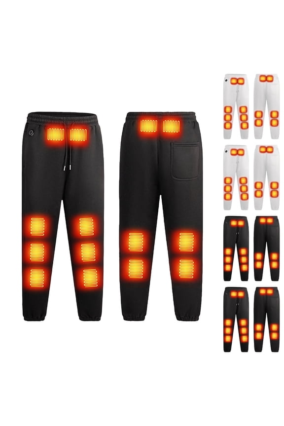 14 Zone Winter thermal Pants for Men Smart Charging Temperature Constant Heating Warmth Pants Fleece Lined Outdoor pants Gray