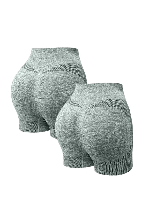 2 Pack Biker Shorts for Women Tummy Control Shapewear Yoga Booty Butt Lifting Breathable Workout Running Shorts Mint Green