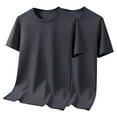 thumbnail image 1 of FRSASU 2 Pack T-Shirts for Men Short Sleeve Crewneck Solid Soft Basic Tee Tops Loose Comfy Lightweight Workout Tops Dark Gray, 1 of 8