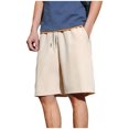 thumbnail image 1 of FRSASU Athletic Basketball Mens Beach Shorts with Zipper Pockets - Lightweight Breathable Gym Workout Running Shorts for Men Khaki, 1 of 4