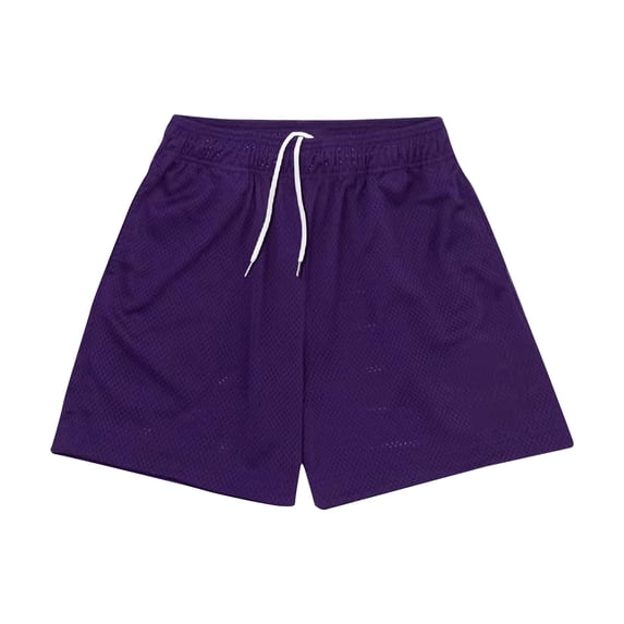 FRSASU Athletic Gym Shorts for Men Casual Mesh Breathable Comforable Quick Dry Basketball Shorts with Pockets Purple