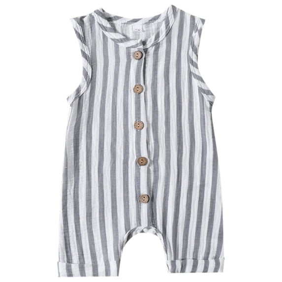FRSASU Baby Boy Clothes Clearance Toddler Girls and Boys Kids Printing Jumpsuit Playsuit Strap Romper Summer Outfits Clothes Dark Gray 6 Months