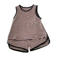 thumbnail image 1 of FRSASU Baby Boy Clothes Summer ,Girls' Sleeveless Round Neck Strap Loose Short Pants Tank Top Sets, 1 of 2