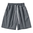 thumbnail image 1 of FRSASU Beach Shorts Men's Solid Color Casual Holiday Breathable Shorts with Pockets Gray M, 1 of 1