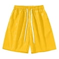 thumbnail image 1 of FRSASU Beach Shorts Men's Solid Color Casual Holiday Breathable Shorts with Pockets Yellow XL, 1 of 3