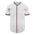 thumbnail image 1 of FRSASU Blank Baseball Jersey for Men Casual Button Down Shirts Short Sleeve Active Team Sports Uniform Wine, 1 of 4