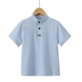 thumbnail image 1 of FRSASU Boys Cotton Henley Shirt Lightweight Short Sleeve Button Up Casual Solid Summer Beach Hippie T-Shirts, 1 of 7