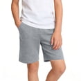 thumbnail image 1 of FRSASU Boys Cotton Shorts Kids Athletic Casual Lightweight Elastic Waist Drawstring Shorts with Pockets Gray, 1 of 5