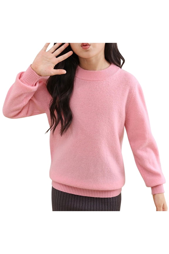 Boys Crewneck Sweater, School Uniform Big Boys' & Little Kids Youth Crew Neck Long Sleeve Pullover Baby Clothing