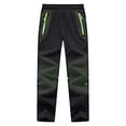 thumbnail image 1 of FRSASU Boys Girls Snow Ski Pants Winter Warm Fleece Lined Waterproof Insulated Hiking Pants with Pockets for 5-16 Years Army Green, 1 of 9