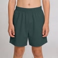 thumbnail image 1 of FRSASU Boys Versatile Solid Running Shorts, Loose Fit Elastic Waist Summer Athletic Shorts with Pockets Army Green, 1 of 7