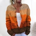 thumbnail image 1 of FRSASU Cardigan Fashionable and Comfortable Sweaters for Women Lightweight Button Up Cardigans Fall Knit Sweater Tops Orange, 1 of 3