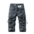 thumbnail image 1 of FRSASU Cargo Capri Pant for Men Stretch Cargo Shorts Casual Drawstring Classic Summer Short with Multi Pockets Gray 3XL, 1 of 4