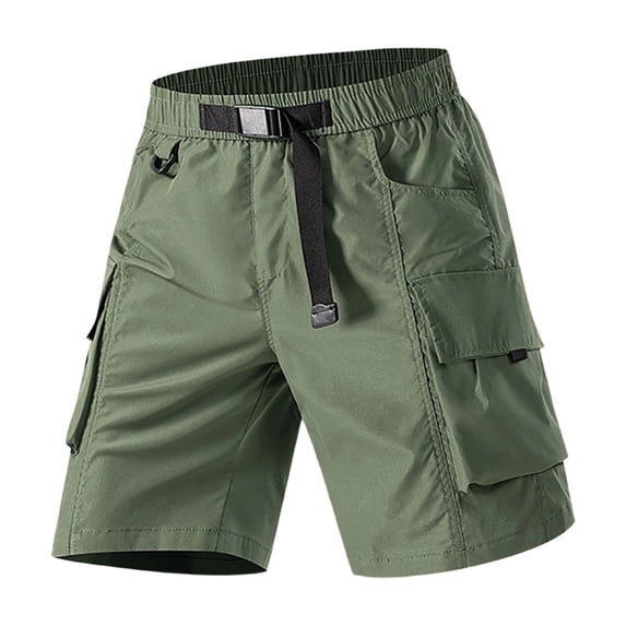 FRSASU Cargo Shorts for Men Casual High Waist Lightweight Summer Quick Dry Hiking Outdoor Work Shorts with Pockets Army Green