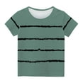 thumbnail image 1 of FRSASU Children'S Clothing Summer ,Shirts for Kids Short Sleeve Graphic T-Shirt Round Neck Crop Top for 3-14 Years Girls and Boy T-Shirt Tee Green 5-6 Years, 1 of 5