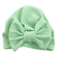 thumbnail image 1 of FRSASU 0-6 Month Baby Unisex Hat Solid Elastic Big Bow Design Hat, 1 of 2