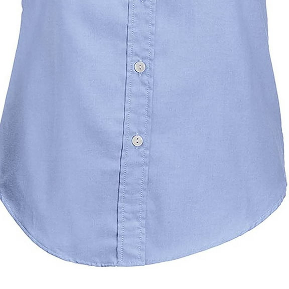 FRSASU Girls School Blouse Shirt Short Sleeve White Sky Blue Ages 3-18 Years Tops Blue 12Y(12Y)