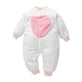 thumbnail image 1 of FRSASU Newborn Infant Fleece Thick Warm Jumpsuit Playsuit Romper Clothes White 59(59), 1 of 4