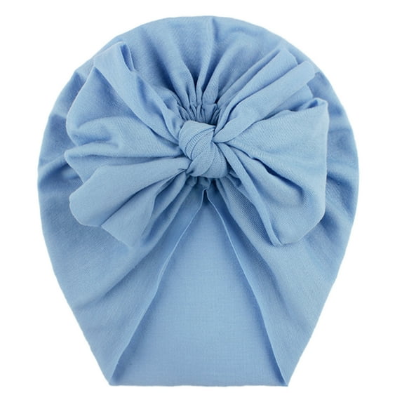 FRSASU Toddler Kids Baby Boys Girls Solid Bow Knotted Hat Beanie Headwear Accessories