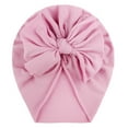 thumbnail image 1 of FRSASU Toddler Kids Baby Boys Girls Solid Bow Knotted Hat Beanie Headwear Accessories, 1 of 2