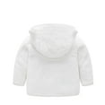 thumbnail image 1 of FRSASU Toddler Kids Baby Grils Boy Ear Zipper Solid Thick Hooded Coat Warm Outwear White 18-24 Months, 1 of 3