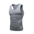 thumbnail image 1 of FRSASU Compression Shirt Men Fitness Performance Muscle Sleeveless Bodybuilding Gym Workout Stringer Tank Tops Gray, 1 of 3