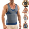 thumbnail image 1 of FRSASU Compression Shirt for Men Slimming Body Shaper Tummy Control Vest Workout Tank Top Shapewear White, 1 of 3