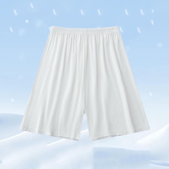 FRSASU Cotton Shorts for Kids Casual Lounge Loose Fit Summer Beach Shorts Cute Lightweight Sleepwear Bottoms White