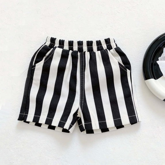 FRSASU Cotton Striped Shorts for Kids Summer Beach Vacation Casual BermudaBoys Girls Lightweight Shorts