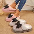 thumbnail image 1 of FRSASU Cute Bow Slippers for Women,Fuzzy Fluffy Cozy Indoor Outdoor House Slippers Pink, 1 of 9