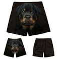 thumbnail image 1 of FRSASU Dogs Head Casual Shorts for Men Drawstring Summer Beach Shorts Quick Dry Bathing Suits Swim Trunks Black, 1 of 9